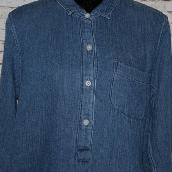 Madewell Chambray Popover Shirtdress Size M - Picture 4 of 7